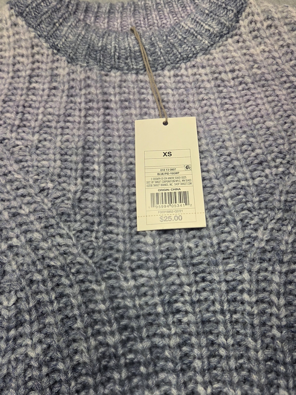 0372 a new day Lavender Ombre Crewneck Sweater Size Xs - Picture 11 of 13